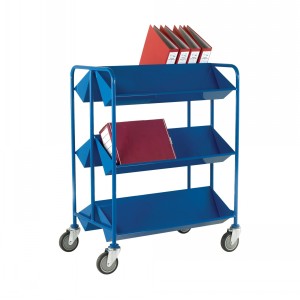 Double Sided Steel Book Trolley